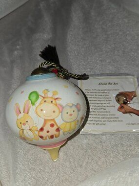 2025 Baby's 1st Christmas Ne'Qwa Art Dillard's reverse painted glass ornament